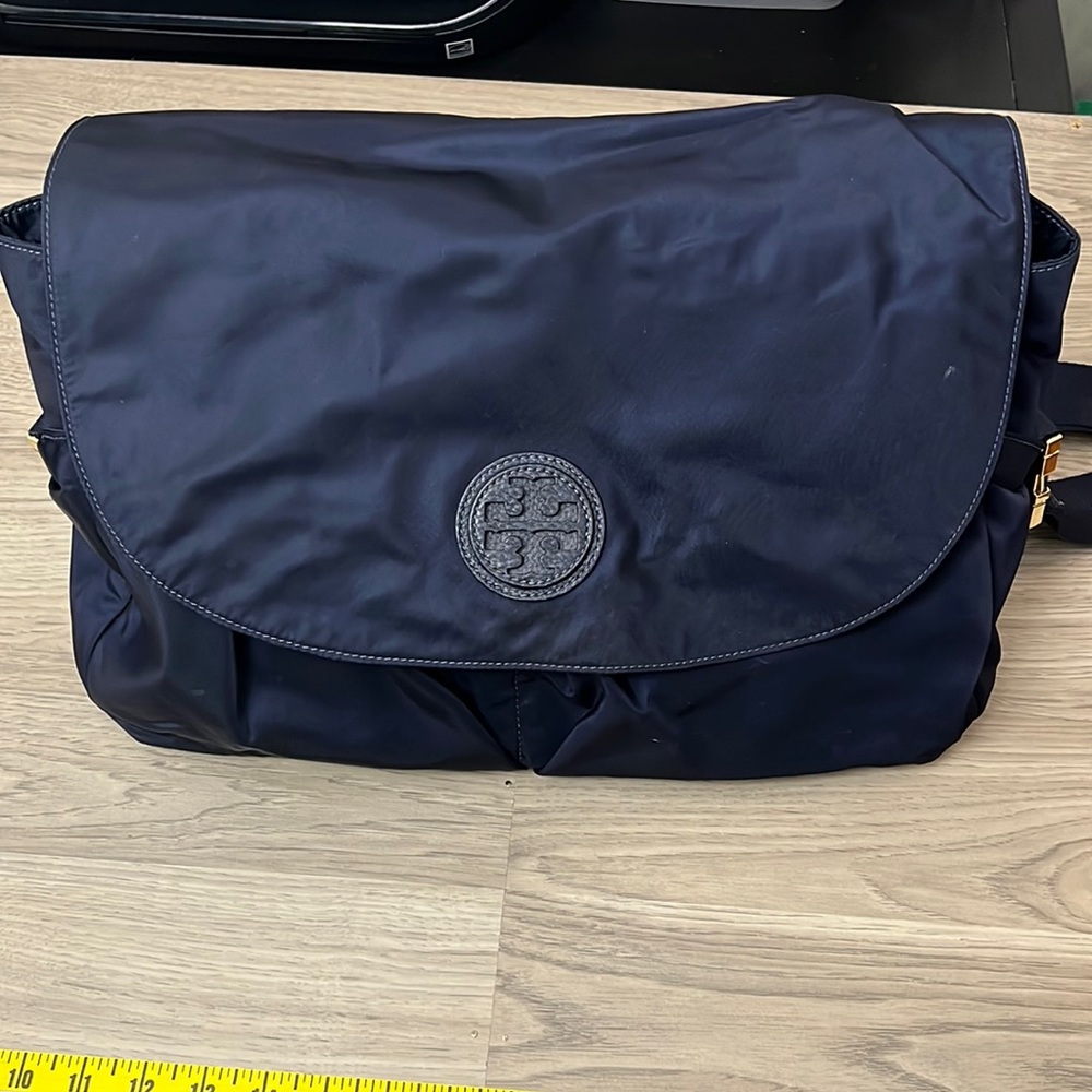 Tory Burch Navy Sling/Laptop/Diaper  Bag